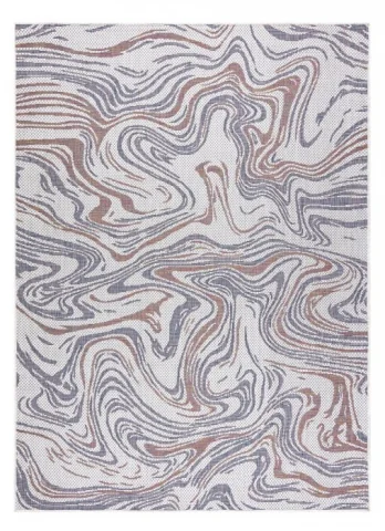 Kusový koberec Sion Sisal Waves 2836 ecru/blue/pink – na ven i na doma