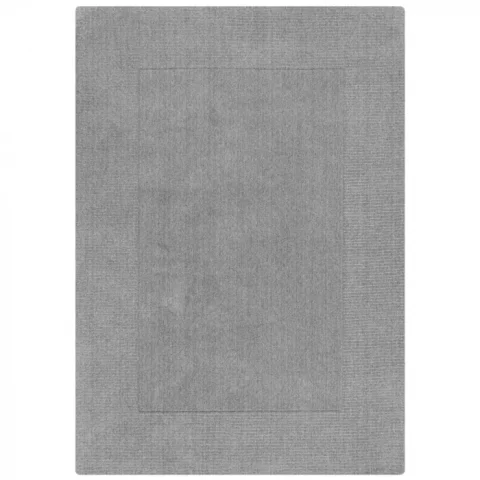 Kusový ručně tkaný koberec Tuscany Textured Wool Border Grey Marl
