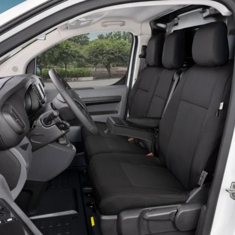 Přesné autopotahy Toyota ProAce 2016- (přední, 3 místa, stolek)